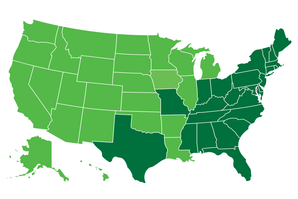 PICA Territory Map